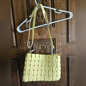Anthropologie Yellow Lindy Woven Crossbody